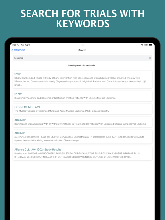MMCORC iPad screenshot 2 - Medical app
