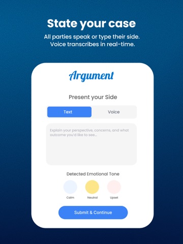 Argument AI iPad screenshot