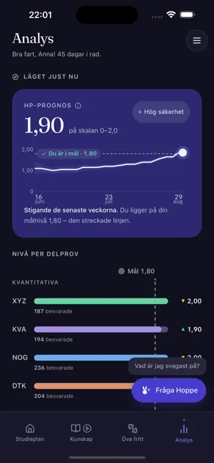 Hopp • inför högskoleprovet screenshot 2