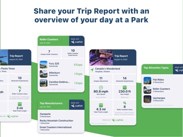 LogRide - Theme Park Tracker iPad screenshot