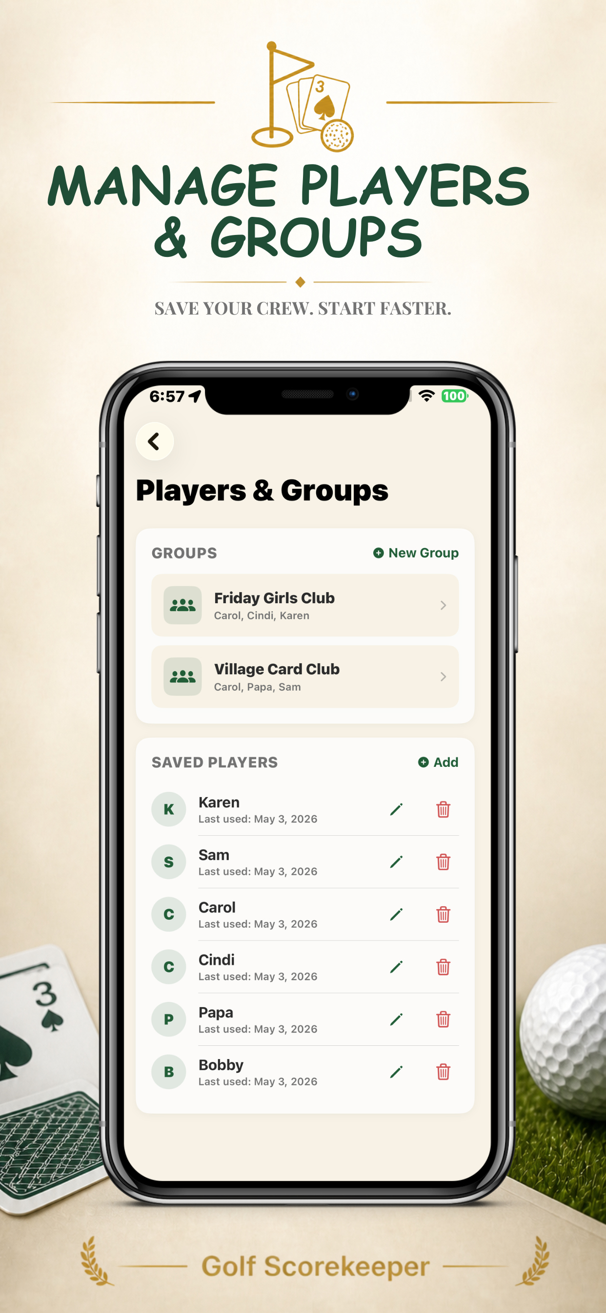 Golf Scorekeeper: Card Game screenshot 5