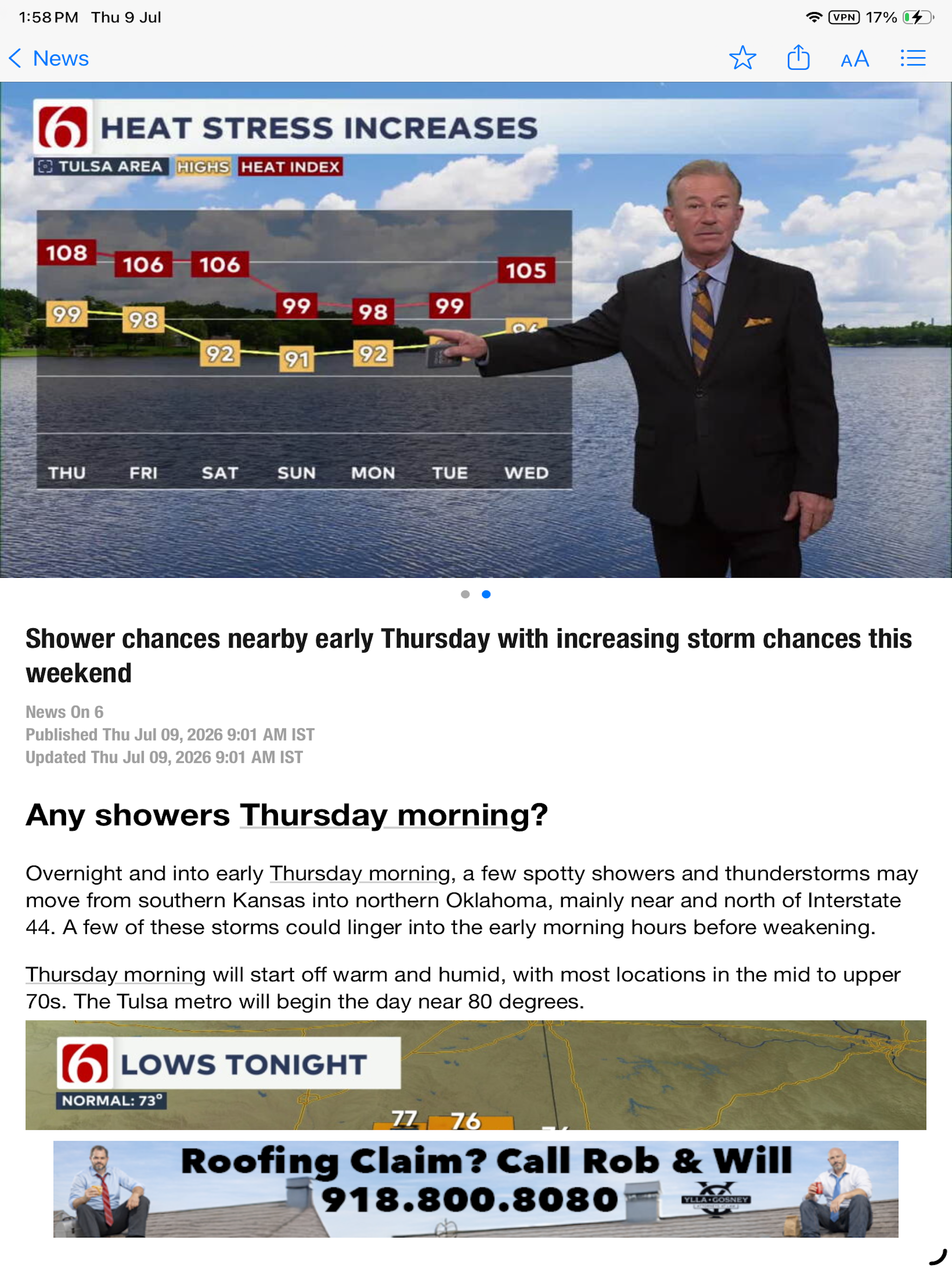 News on 6 Weather screenshot 12