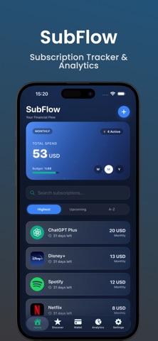 SubFlow - Abonelik Takip Screenshot 1 of 7