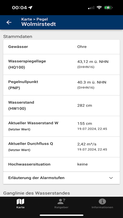 HochwassergefahrST Screenshot