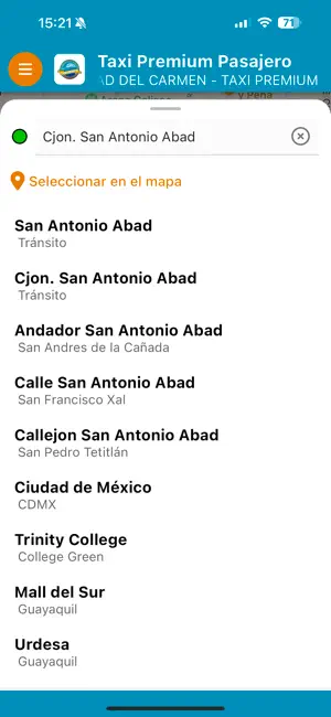 Taxi Premium Pasajero screenshot 2