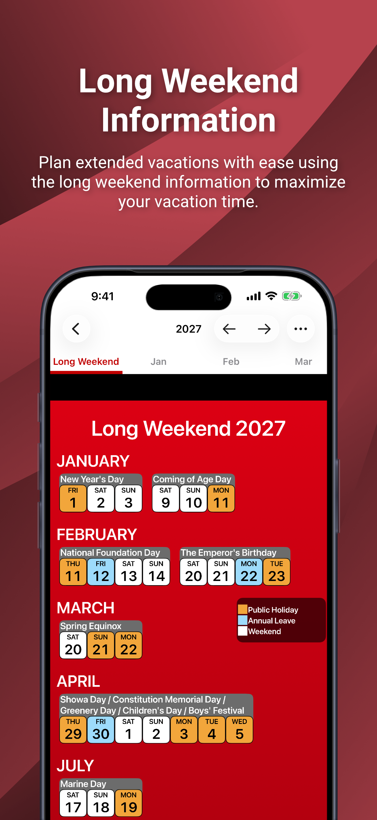 Japan Calendar 2027 - 2028 screenshot 5