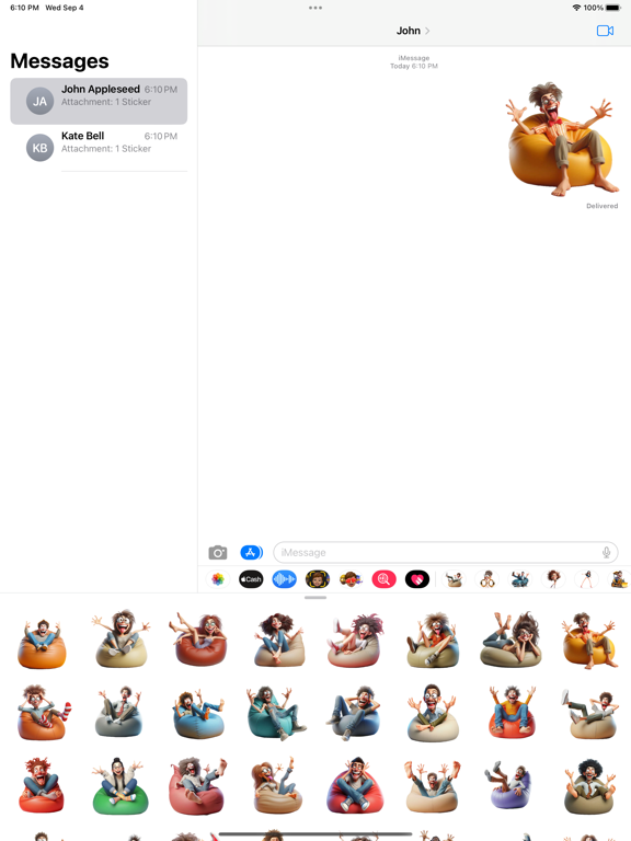 Screenshot #4 pour Beanbag Stickers