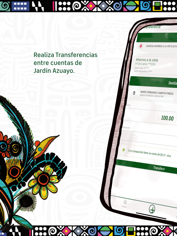 Jardín Azuayo Móvil iPad screenshot 4 - Finance app