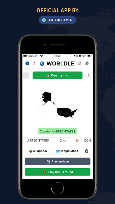 Worldle - Guess The Country! Screenshot