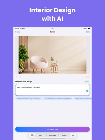 HomeMax AI - Home Decor iPad screenshot