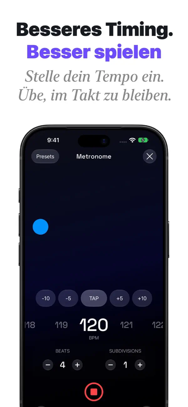 Akkorde & Tuner: Guitar Wiz iPhone App Screenshot 5 – Musik