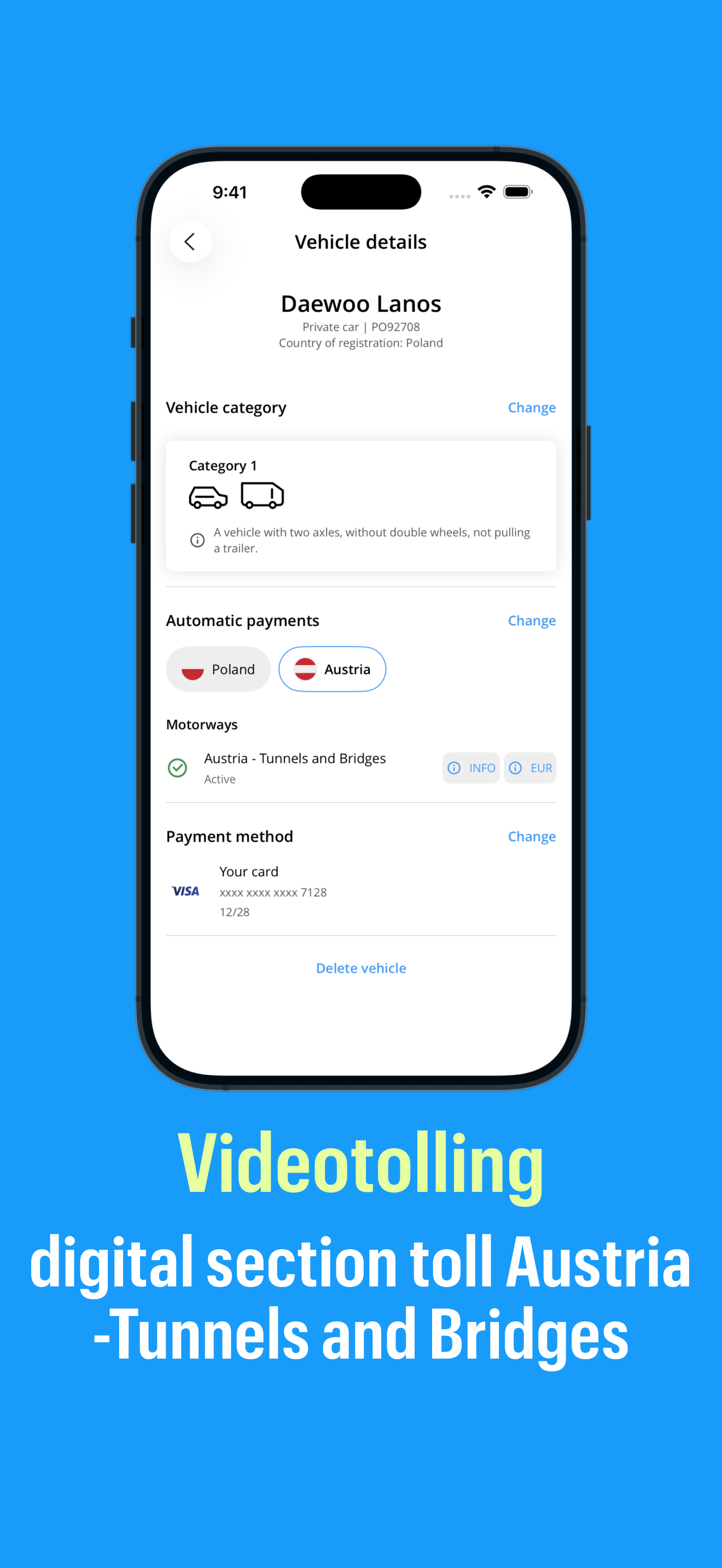 Autopay. Vignettes, motorway screenshot 5