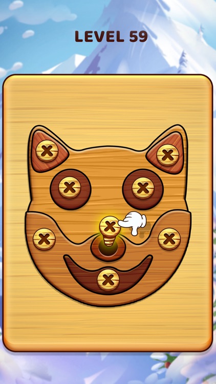 Wood Nuts Bolts Screw Puzzle