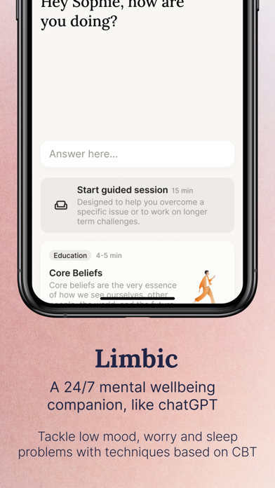 Limbic, AI wellbeing companion Screenshot