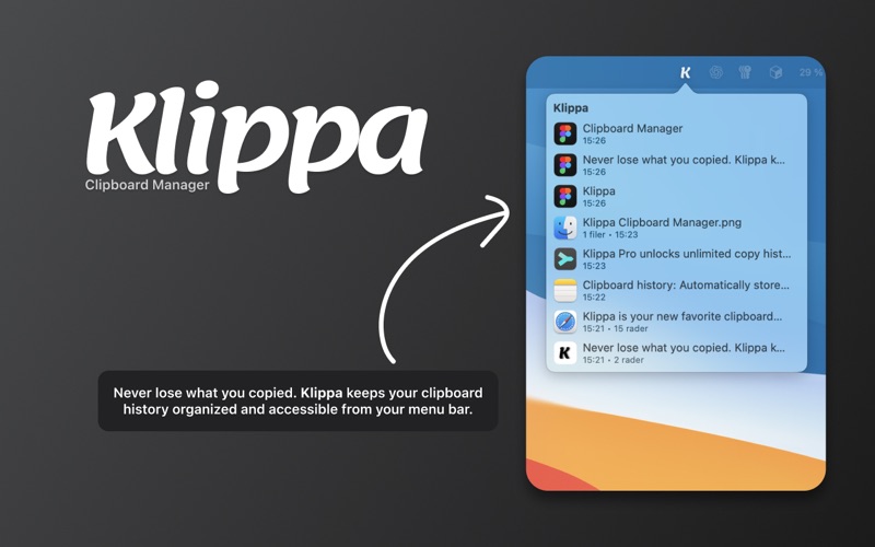 Klippa – Clipboard Manager screenshot