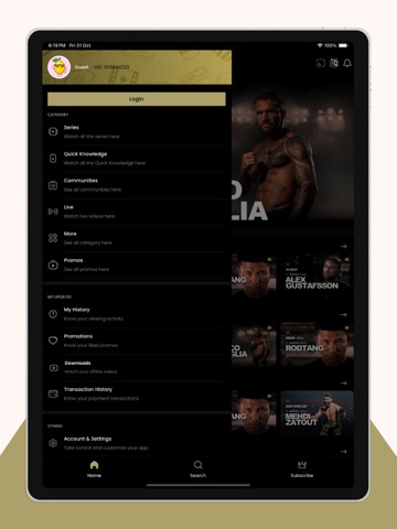 INVICTOS Platform iPad screenshot