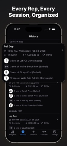 Beast Workout Tracker Gym Log screenshot