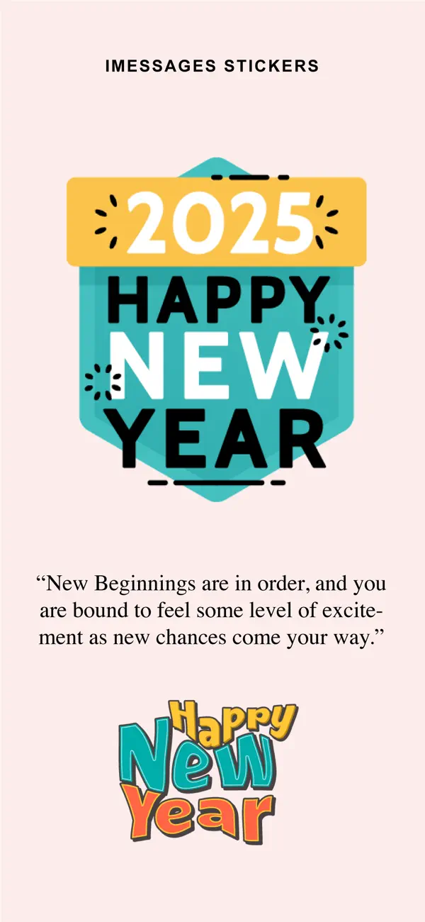 Screenshot #1 pour Happy New Year Sticker Emoji