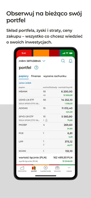 mBank Giełda iPhone screenshot 6