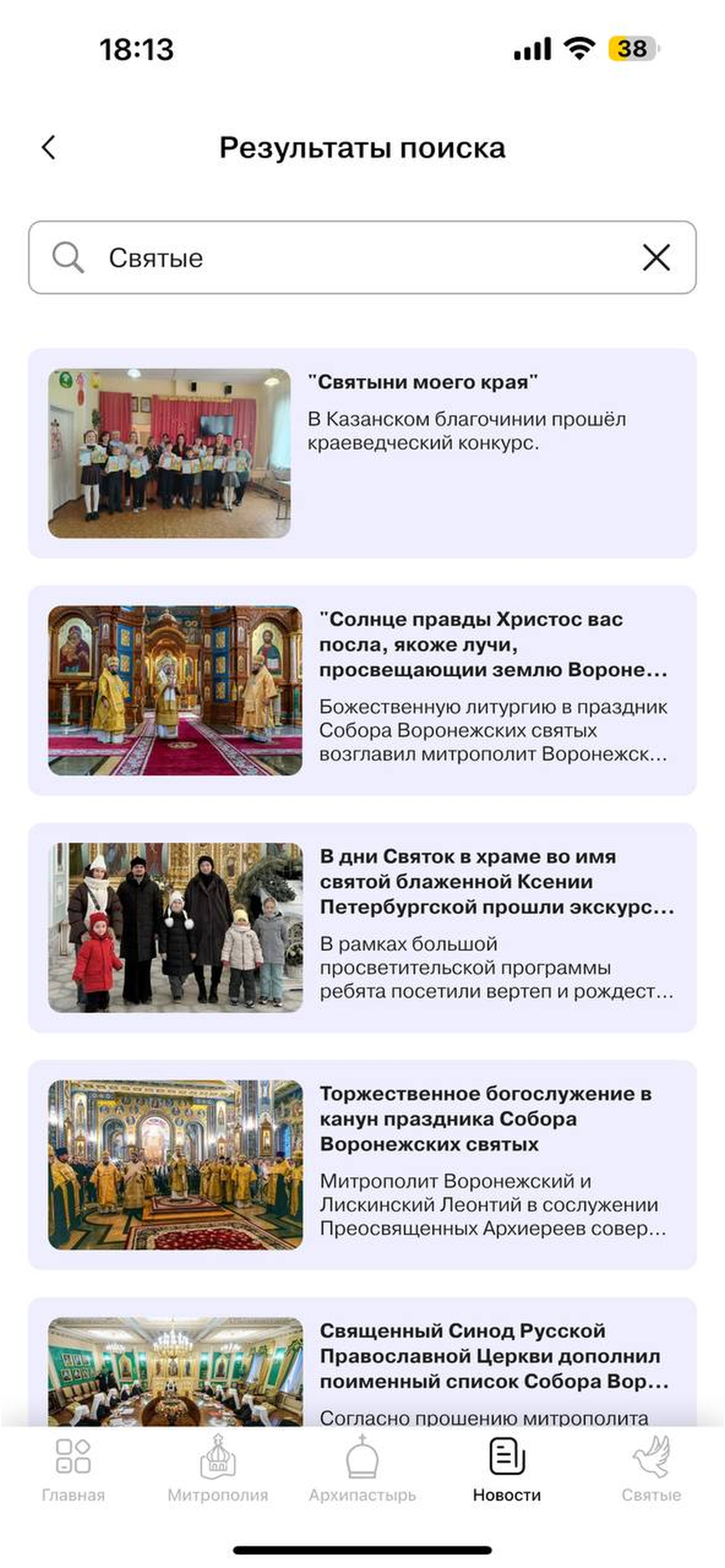 Воронежская Митрополия screenshot 4