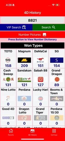 Lotto 4D Results & History 4D screenshot