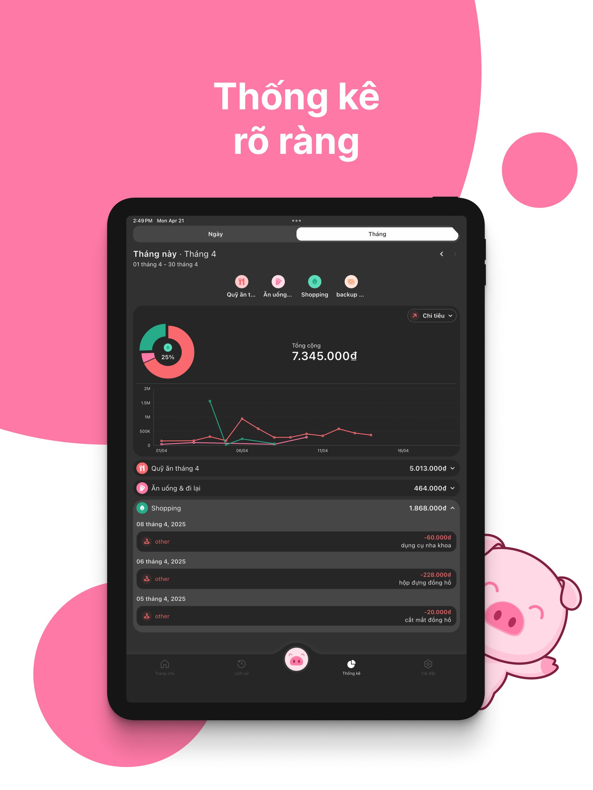Money Pig - Quản lý chi tiêu screenshot 10