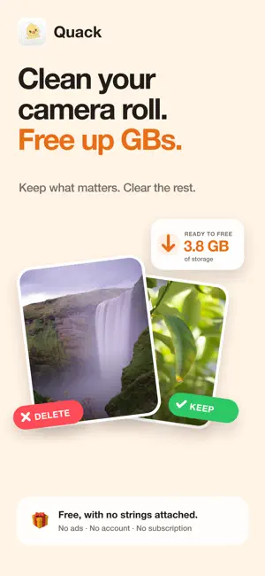 Quack: Swipe Photo Cleaner screenshot 1