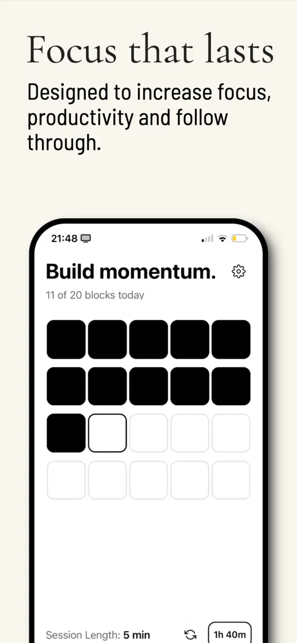 #4. Block Method: Focus Timer (iOS) 作者: Sprout Media Limited