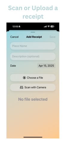 ReceiptSaverApp screenshot