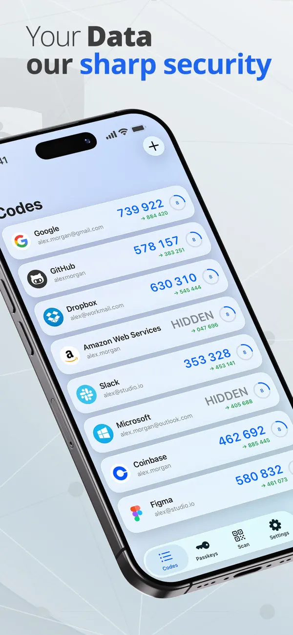 Screenshot #2 pour QuickOTP Authenticator Passkey