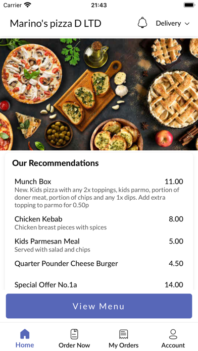 Marino's pizza D LTD Screenshot