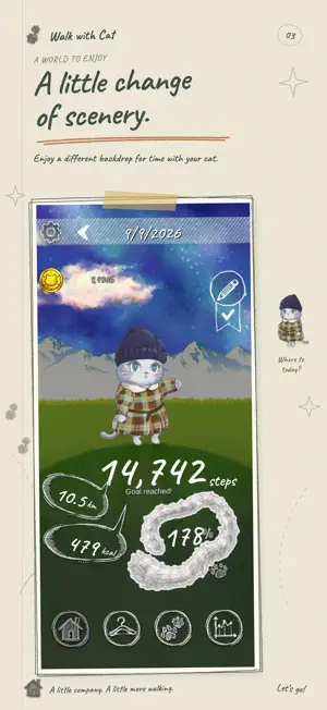 Walk with Cat: Step Counter screenshot 3