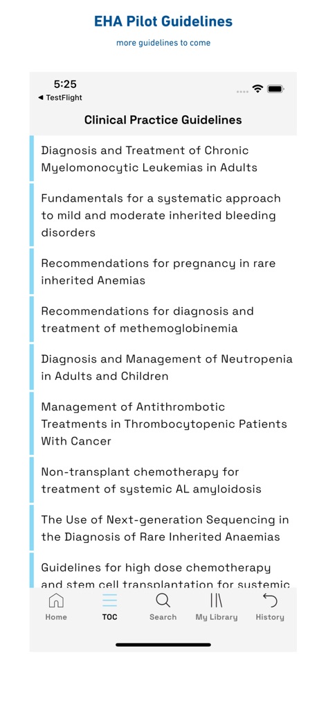 EHA Guidelines - Medical App | MWM