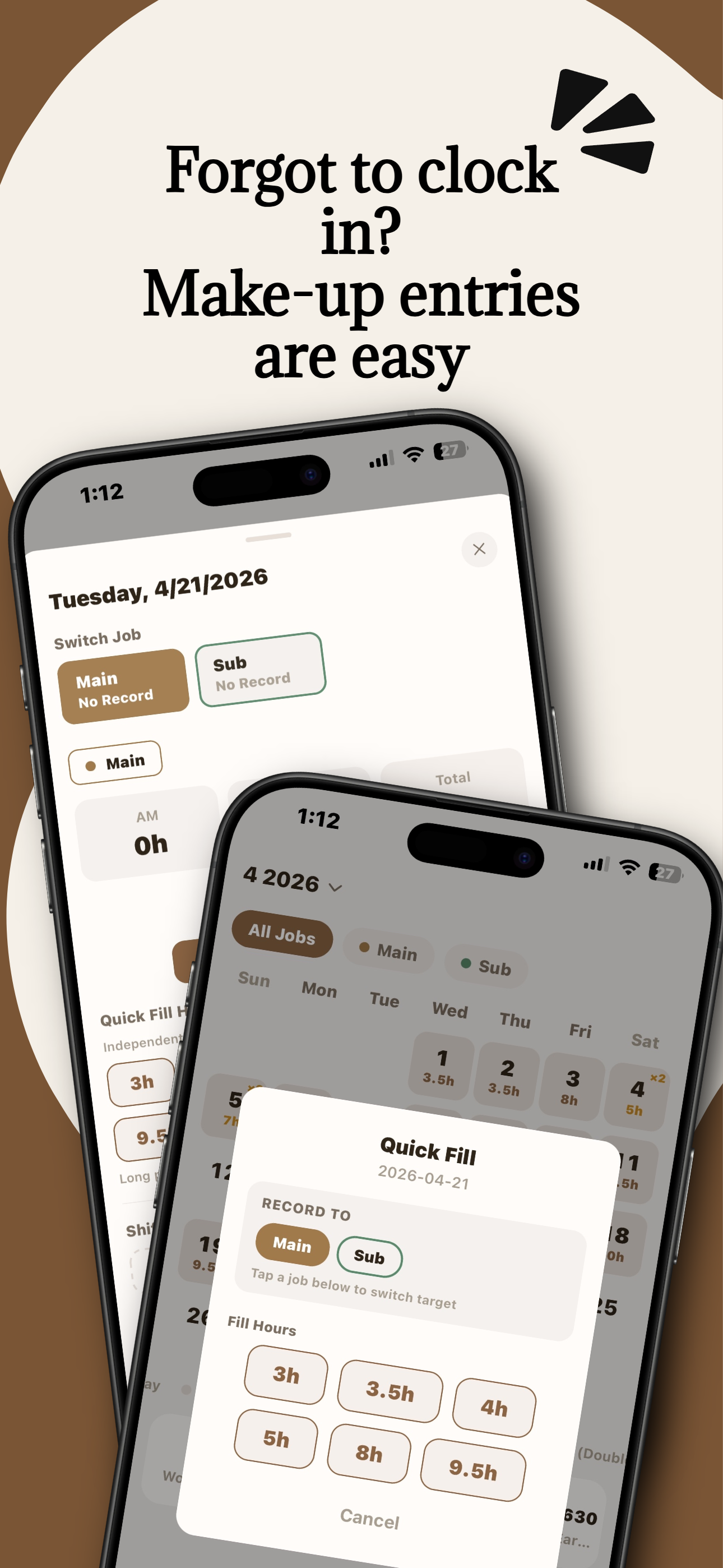ClockIN：Time Logs & Schedules screenshot 5
