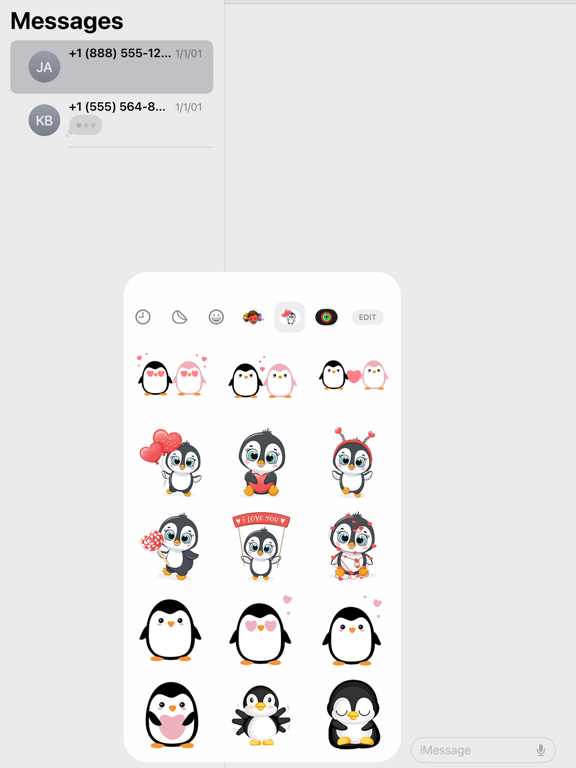 Screenshot #6 pour Adorable Baby Penguin Stickers