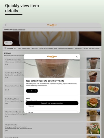 Orange House Cafe iPad screenshot