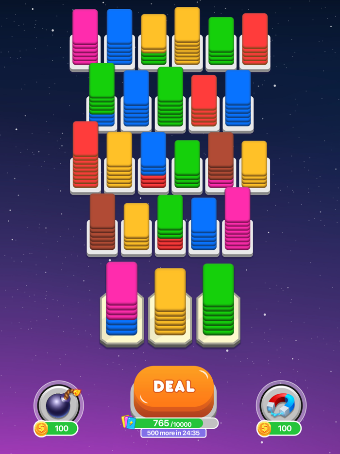 Card Shuffle - Color Sorting