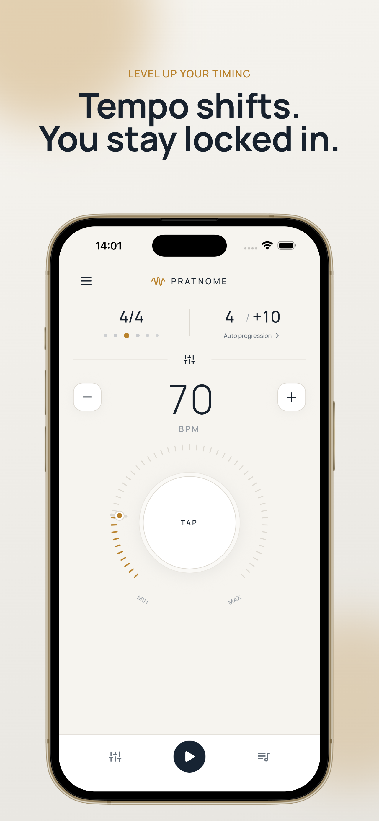 pratnome: Auto Tempo Metronome