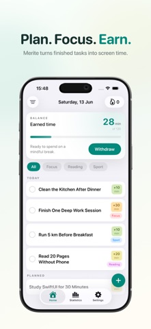 Merite: Earn Screen Time Screenshot 1 of 5