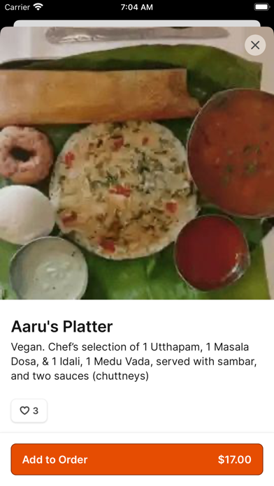 Aaru's Multicuisine Screenshot