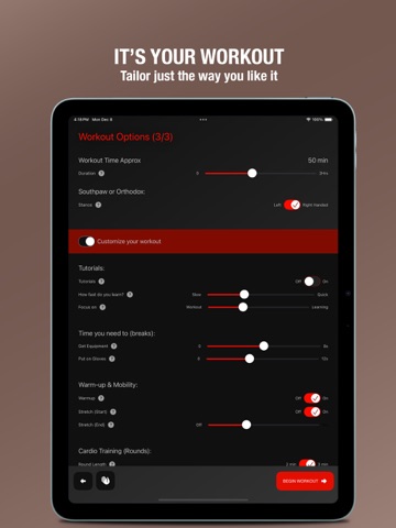 One Two Hook: Boxing Workouts iPad screenshot