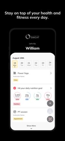 Illuminate Sweat Online iPhone screenshot