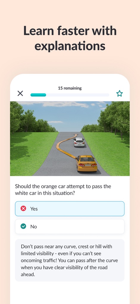 Zutobi: Permit & Driving Prep - This tool provides clear explanations after each question, clarifying complex driving scenarios and offering valuable safety insights.