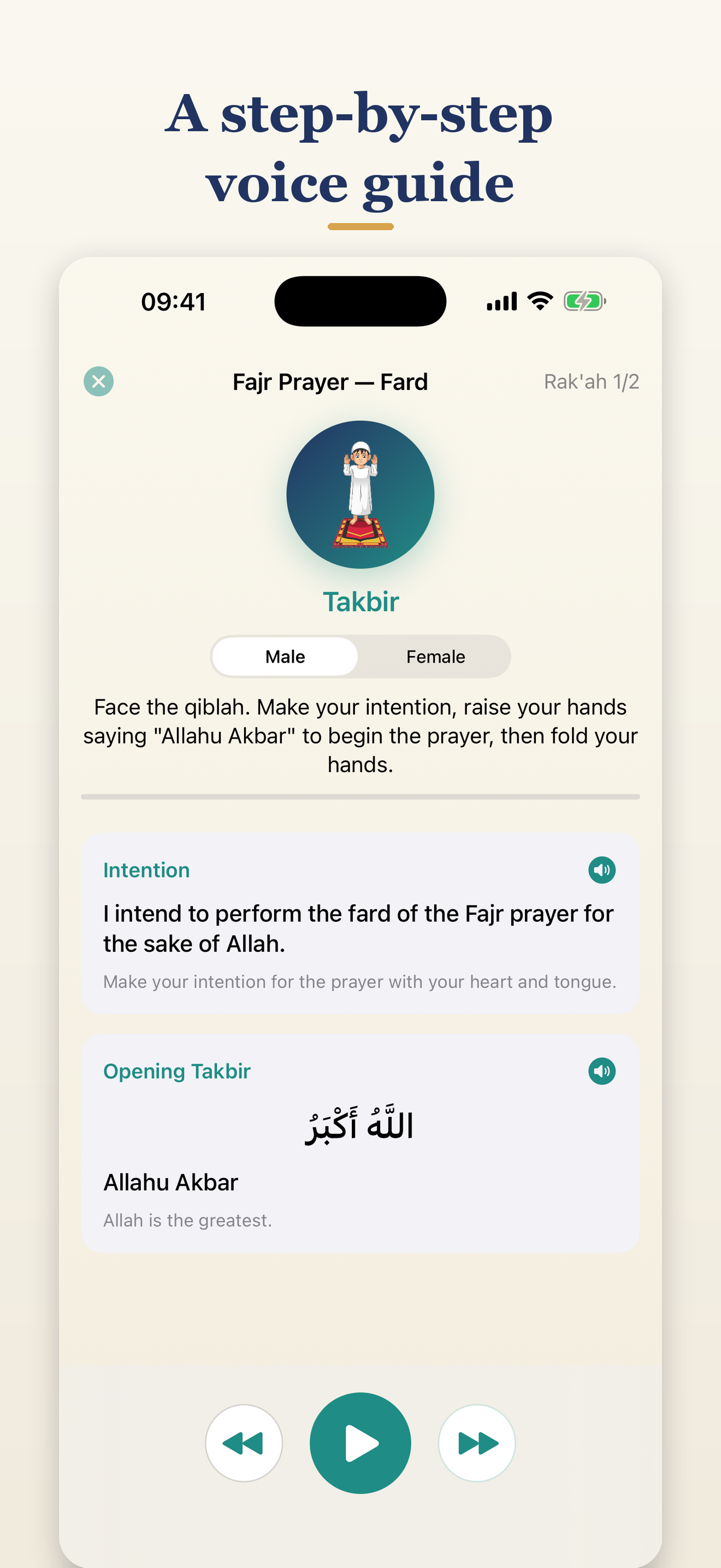 Voice Prayer Mat: Salah Guide