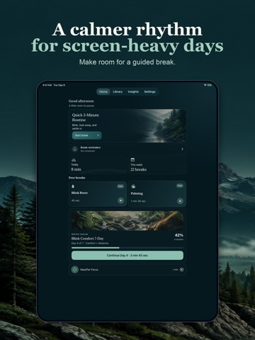 Exereye: Eye Strain Coach iPad screenshot