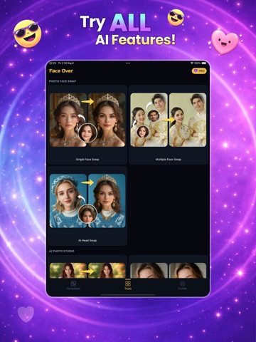 Face Over: AI Face Swap iPad screenshot