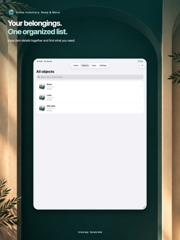 Home Inventory: Keep & Move iPad screenshot