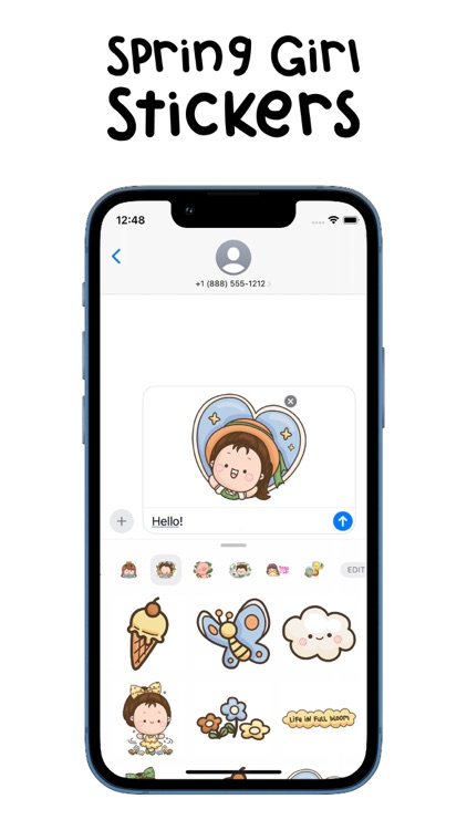 Spring Girl Stickers