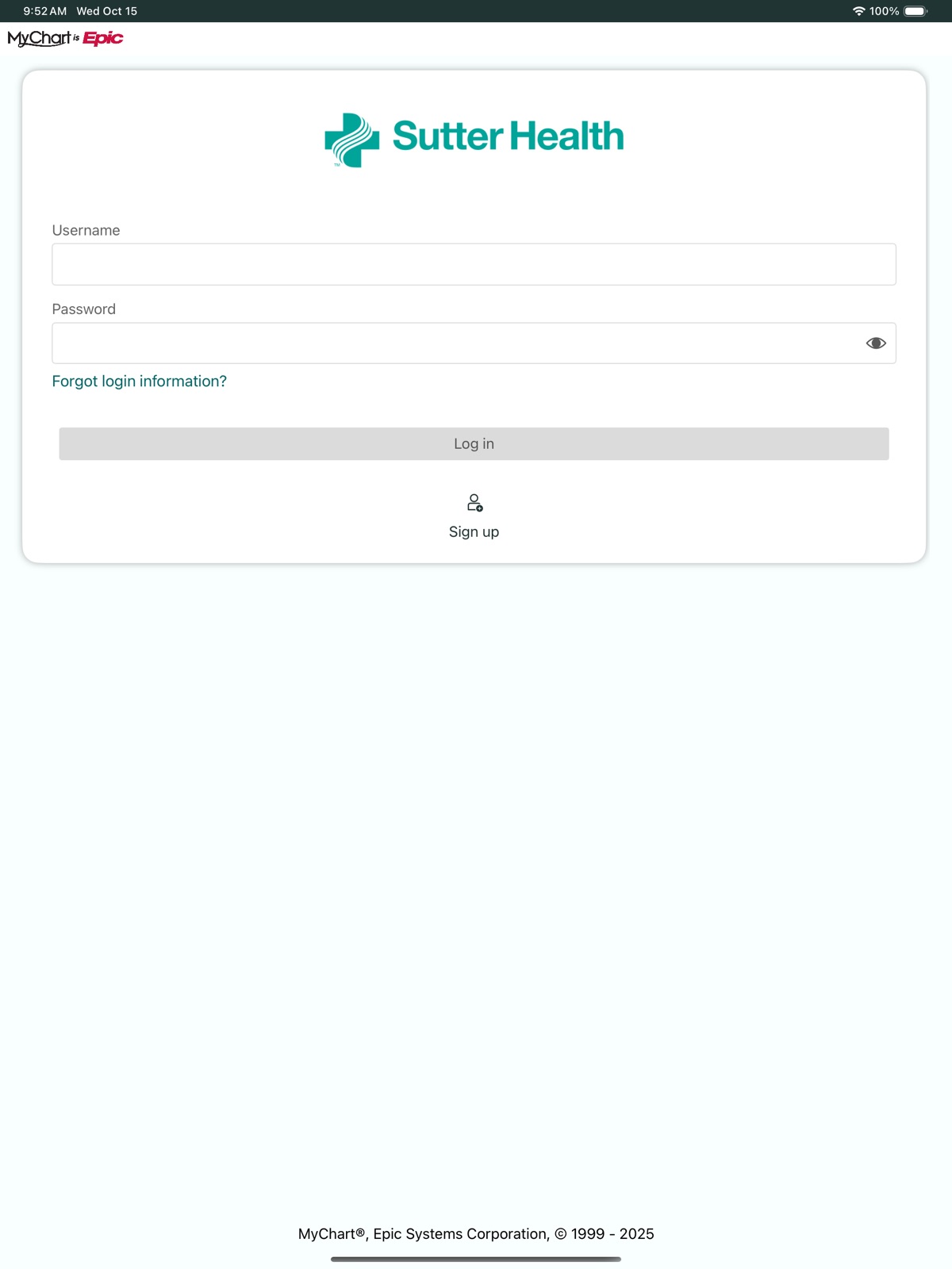 Sutter Health My Health Online ipad screenshot 3