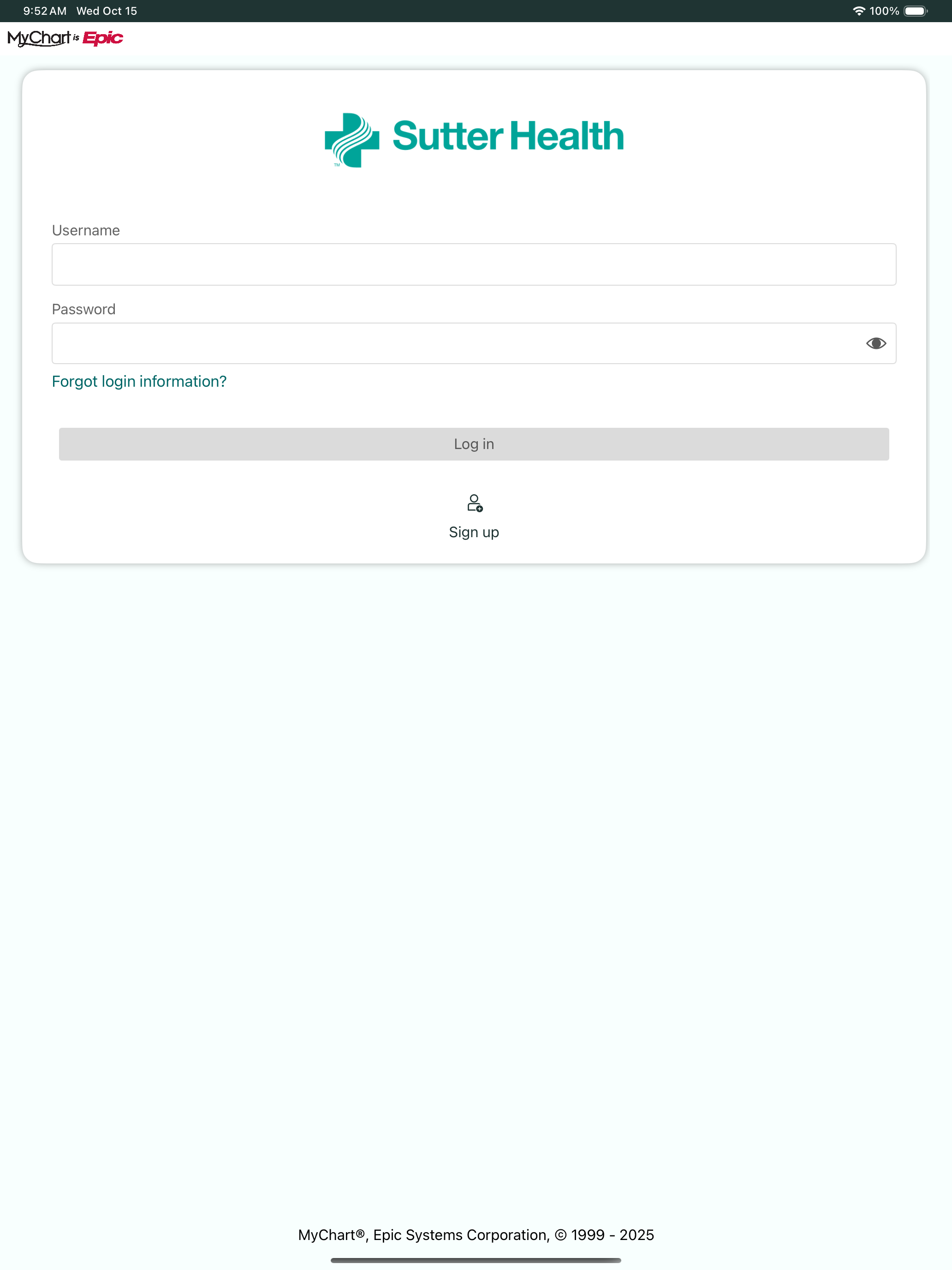 Sutter Health My Health Online